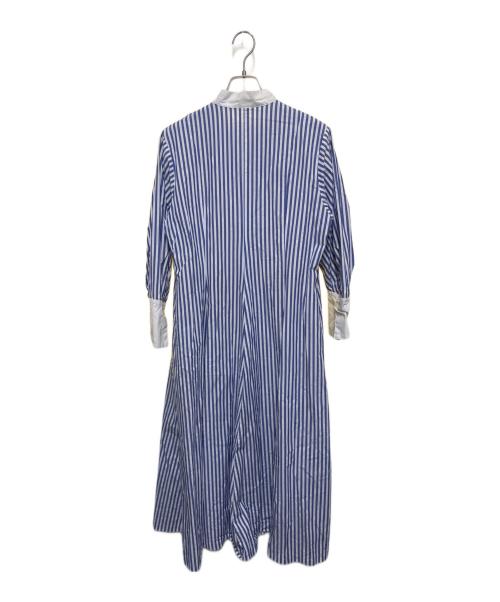 foufou（フーフー）foufou (フーフー) STAND COLLAR CLERIC SHIRT ONE PIECE ブルー サイズ:1の古着・服飾アイテム