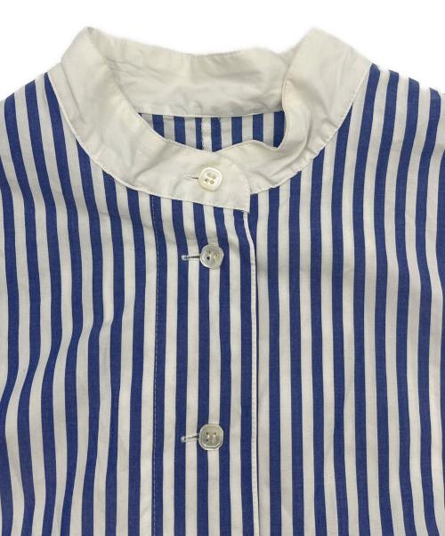 foufou（フーフー）foufou (フーフー) STAND COLLAR CLERIC SHIRT ONE PIECE ブルー サイズ:1の古着・服飾アイテム