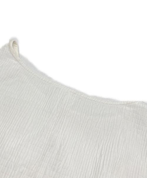 ELENDEEK（エレンディーク）ELENDEEK (エレンディーク) シャーリングペプラムトップス ホワイト サイズ:FREEの古着・服飾アイテム