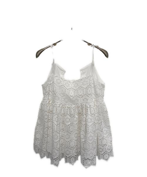 SLOBE IENA（スローブ イエナ）SLOBE IENA (スローブ イエナ) habi レースティアードブラウス ホワイト サイズ:FREEの古着・服飾アイテム