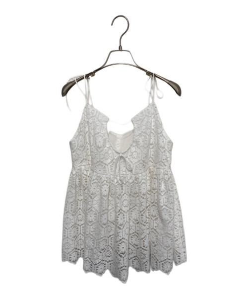 SLOBE IENA（スローブ イエナ）SLOBE IENA (スローブ イエナ) habi レースティアードブラウス ホワイト サイズ:FREEの古着・服飾アイテム