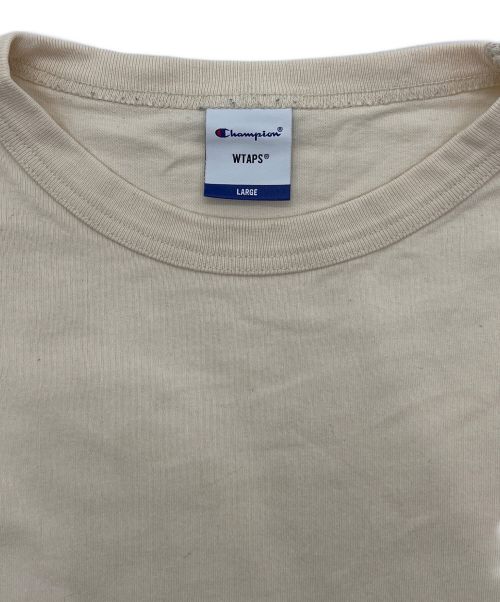 Champion（チャンピオン）Champion (チャンピオン) WTAPS (ダブルタップス) ロングスリーブTシャツ アイボリー サイズ:Lの古着・服飾アイテム