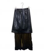 ELENDEEKエレンディーク）の古着「SHEER LAYERED METALLIC SK」｜ブラック