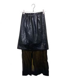 ELENDEEK（エレンディーク）の古着「SHEER LAYERED METALLIC SK」｜ブラック