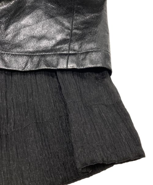 ELENDEEK（エレンディーク）ELENDEEK (エレンディーク) SHEER LAYERED METALLIC SK ブラック サイズ:1の古着・服飾アイテム