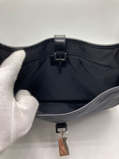 GUCCI（グッチ）GUCCI (グッチ) ジャッキーライン GGキャンバス ワンショルダーバッグ ブラックの古着・服飾アイテム
