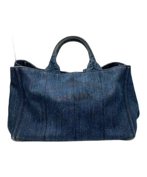 PRADA（プラダ）PRADA (プラダ) カナパ/デニムトートバッグ ブルーの古着・服飾アイテム