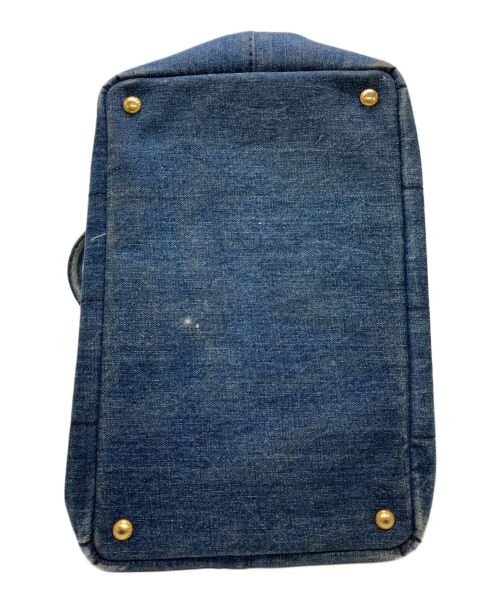PRADA（プラダ）PRADA (プラダ) カナパ/デニムトートバッグ ブルーの古着・服飾アイテム