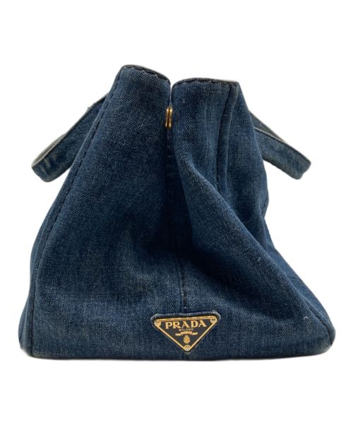 PRADA（プラダ）PRADA (プラダ) カナパ/デニムトートバッグ ブルーの古着・服飾アイテム