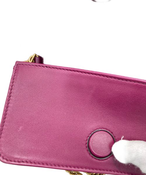 GUCCI（グッチ）GUCCI (グッチ) ベロアGGマーモント ベルベット チェーンショルダーバッグ ピンク サイズ:なしの古着・服飾アイテム