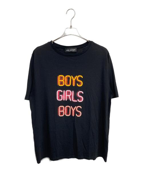 NEIL BARRETT（ニールバレット）NEIL BARRETT (ニールバレット) プリントTシャツ ブラック サイズ:Lの古着・服飾アイテム