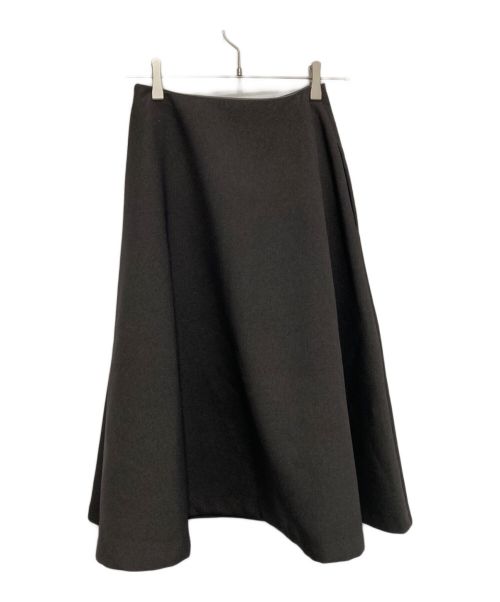 Heve（ヘイヴ）Heve (ヘイヴ) ベロアリボンスカート チャコールグレー サイズ:36 未使用品の古着・服飾アイテム