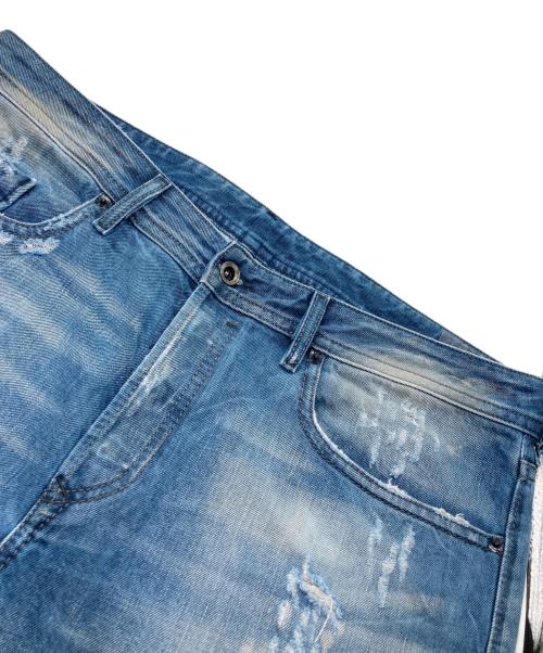 DIESEL（ディーゼル）DIESEL (ディーゼル) ダメージデニムパンツ ブルー サイズ:36の古着・服飾アイテム