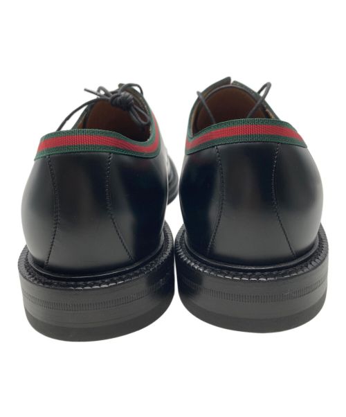GUCCI（グッチ）GUCCI (グッチ) シェリーライン レザー プレーントゥ シューズ ブラック サイズ:10の古着・服飾アイテム