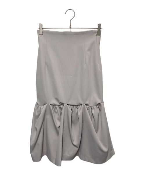 Whim Gazette（ウィムガゼット）Whim Gazette (ウィムガゼット) ダブルサテンボリュームスカート グレー サイズ:FREEの古着・服飾アイテム