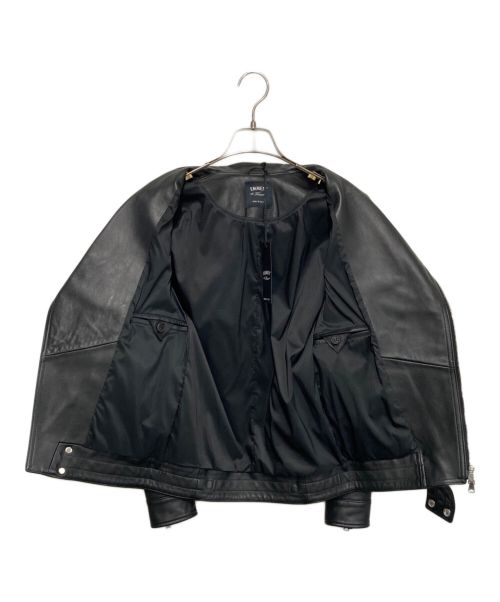 EMMETI（エンメティ）EMMETI (エンメティ) ナッパレザーダブルライダースジャケット ブラック サイズ:42の古着・服飾アイテム