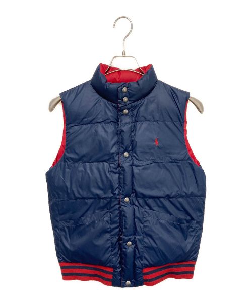 POLO RALPH LAUREN（ポロ・ラルフローレン）POLO RALPH LAUREN (ポロ・ラルフローレン) リバーシブルダウンベスト レッド サイズ:Lの古着・服飾アイテム
