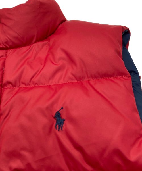 POLO RALPH LAUREN（ポロ・ラルフローレン）POLO RALPH LAUREN (ポロ・ラルフローレン) リバーシブルダウンベスト レッド サイズ:Lの古着・服飾アイテム