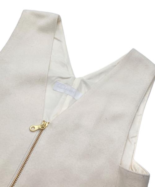 NOLLEY'S sophi（ノーリーズソフィー）NOLLEY'S sophi (ノーリーズソフィー) ウォッシャブルニットメルトンジャンスカ アイボリー サイズ:36の古着・服飾アイテム