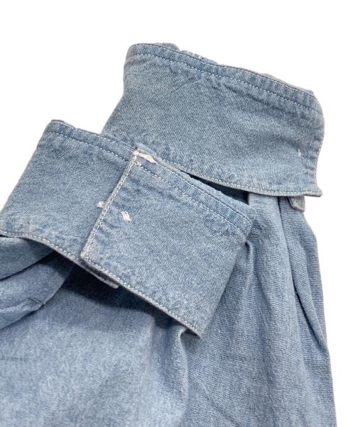 AMBIANCE（アンビアンス）AMBIANCE (アンビアンス) シャンブレーシャツ ブルー サイズ:Lの古着・服飾アイテム