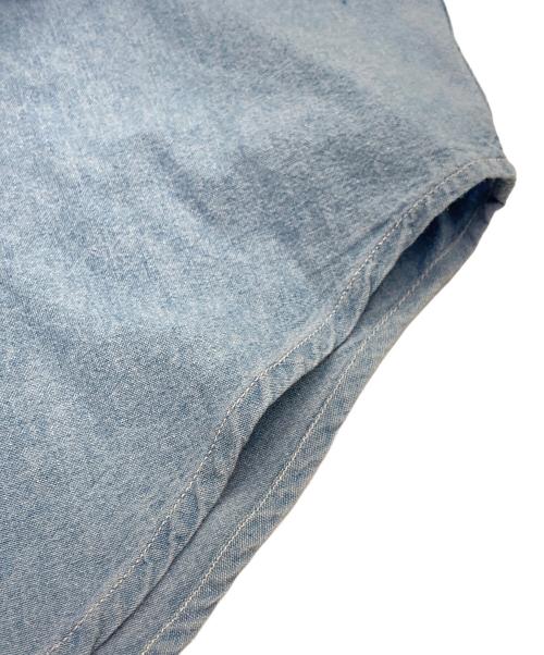 AMBIANCE（アンビアンス）AMBIANCE (アンビアンス) シャンブレーシャツ ブルー サイズ:Lの古着・服飾アイテム