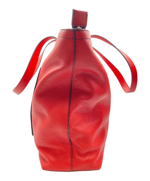 MICHAEL KORS（マイケル・コース）MICHAEL KORS (マイケルコース) Hudson Pebbled Leather Tote Bag レッドの古着・服飾アイテム