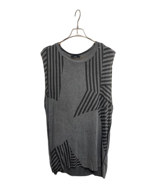 DIESEL（ディーゼル）DIESEL (ディーゼル) ノースリーブカットソー グレー サイズ:Lの古着・服飾アイテム