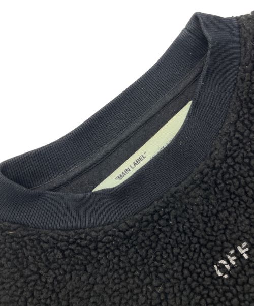 OFFWHITE（オフホワイト）OFFWHITE (オフホワイト) ボアスウェット ブラック サイズ:XSの古着・服飾アイテム