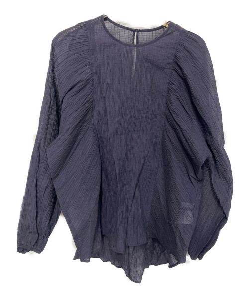 FRAMeWORK（フレームワーク）FRAMeWORK (フレームワーク) ギャザースリーブブラウス パープル サイズ:不明の古着・服飾アイテム