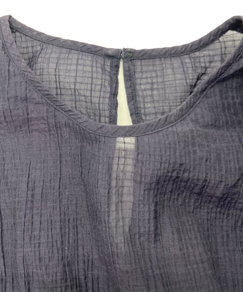 FRAMeWORK（フレームワーク）FRAMeWORK (フレームワーク) ギャザースリーブブラウス パープル サイズ:不明の古着・服飾アイテム