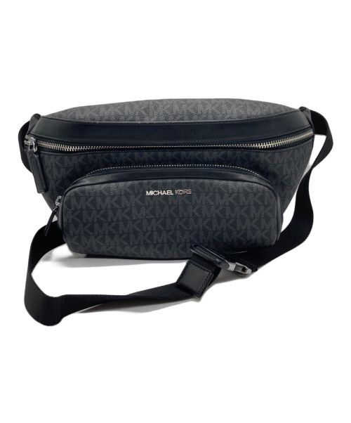 MICHAEL KORS（マイケル・コース）MICHAEL KORS (マイケルコース) クーパー シグネチャー ユーティリティ ベルト バッグ ブラック サイズ:なしの古着・服飾アイテム