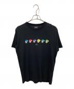 PAUL SMITHポールスミス）の古着「グラデーションカラー MONKEY プリントTシャツ」｜ブラック