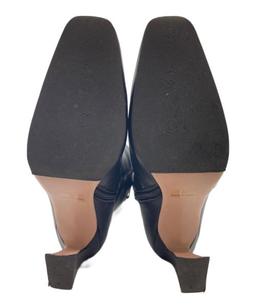 HER LIP TO（ハーリップトゥ）HER LIP TO (ハーリップトゥ) BACK BIT KNEE BOOTS / ロングブーツ ブラック サイズ:37の古着・服飾アイテム