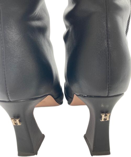 HER LIP TO（ハーリップトゥ）HER LIP TO (ハーリップトゥ) BACK BIT KNEE BOOTS / ロングブーツ ブラック サイズ:37の古着・服飾アイテム