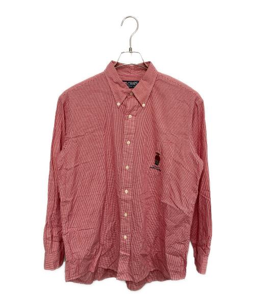 CHAPS RALPH LAUREN（チャップス ラルフローレン）CHAPS RALPH LAUREN (チャップス ラルフローレン) ポロベア刺繍長袖シャツ レッド サイズ:Lの古着・服飾アイテム