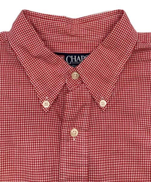 CHAPS RALPH LAUREN（チャップス ラルフローレン）CHAPS RALPH LAUREN (チャップス ラルフローレン) ポロベア刺繍長袖シャツ レッド サイズ:Lの古着・服飾アイテム
