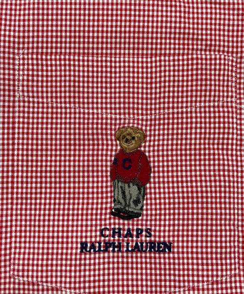 CHAPS RALPH LAUREN（チャップス ラルフローレン）CHAPS RALPH LAUREN (チャップス ラルフローレン) ポロベア刺繍長袖シャツ レッド サイズ:Lの古着・服飾アイテム