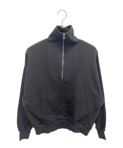 BLACK by moussy（ブラックバイマウジー）BLACK by moussy (ブラックバイマウジー) half zip sweat tops グレー サイズ:FREEの古着・服飾アイテム