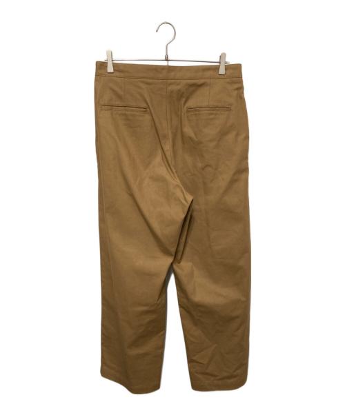 BLUE WORK（ブルーワーク）BLUE WORK (ブルーワーク) コットンサージ フロントアジャスト ワイドパンツ ベージュ サイズ:Ｍの古着・服飾アイテム