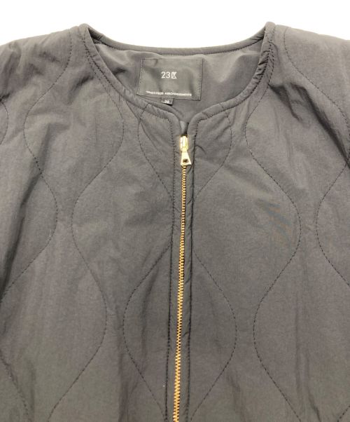 23区（ニジュウサンク）23区 (ニジュウサンク) 中綿 ロング パディング アウター ブラック ブラック サイズ:Ｍの古着・服飾アイテム