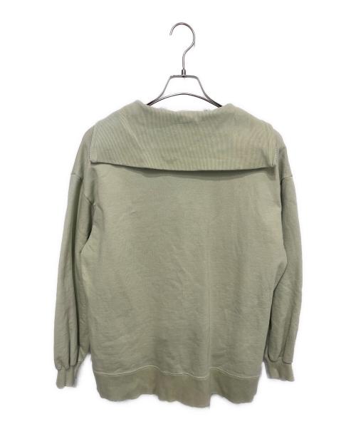 PUBLIC TOKYO（パブリックトウキョウ）PUBLIC TOKYO (パブリックトウキョウ) ハーフジップナイロン切替スウェット グリーン サイズ:FREEの古着・服飾アイテム