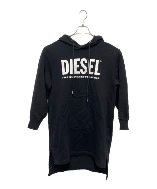 DIESEL（ディーゼル）DIESEL (ディーゼル) パーカーワンピース ブラック サイズ:XSの古着・服飾アイテム