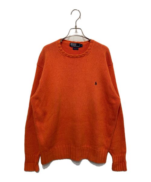 POLO BY RALPH LAUREN（ポロ バイ ラルフローレン）POLO BY RALPH LAUREN (ポロ バイ ラルフローレン) コットンニット オレンジ サイズ:Lの古着・服飾アイテム