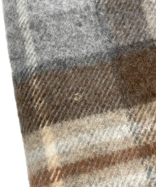 JOHNSTONS OF ELGIN（ジョンストンズオブエルガン）JOHNSTONS OF ELGIN (ジョンストンズオブエルガン) アンゴラ混ストール ベージュ×グレーの古着・服飾アイテム