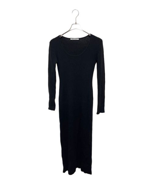 JOSE MOON（ジョゼムーン）JOSE MOON (ジョゼムーン) DEEP SLIT KNIT DRESS / ディープスリットニットドレス ブラック サイズ:FREEの古着・服飾アイテム