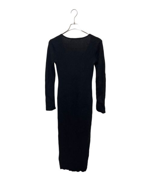 JOSE MOON（ジョゼムーン）JOSE MOON (ジョゼムーン) DEEP SLIT KNIT DRESS / ディープスリットニットドレス ブラック サイズ:FREEの古着・服飾アイテム