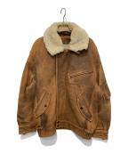 MEN'S ROBOメンズ ロボ）の古着「ボアライナー付レザーブルゾン」｜ブラウン