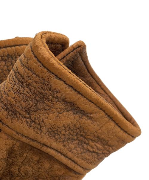 MEN'S ROBO（メンズ ロボ）MEN'S ROBO (メンズ ロボ) ボアライナー付レザーブルゾン ブラウン サイズ:Lの古着・服飾アイテム