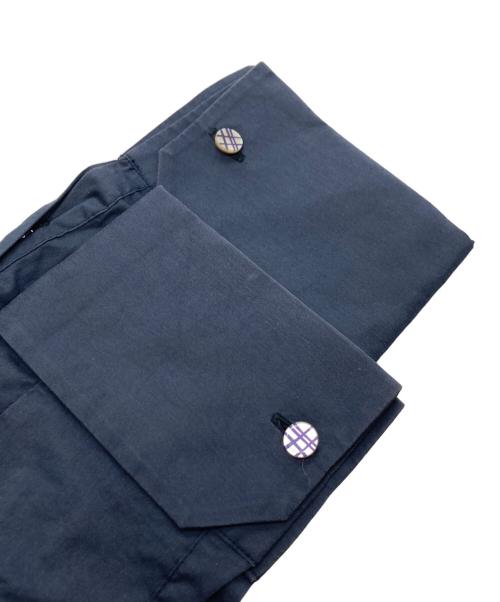 MaxMara（マックスマーラ）MaxMara (マックスマーラ) フロントフリルブラウス ネイビー サイズ:36の古着・服飾アイテム