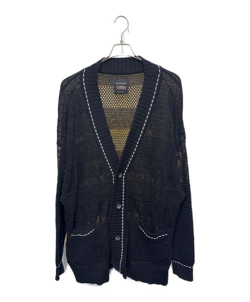UNITED TOKYO（ユナイテッドトーキョー）UNITED TOKYO (ユナイテッドトーキョー) メッシュオーバーサイズカーディガン ブラック サイズ:FREEの古着・服飾アイテム